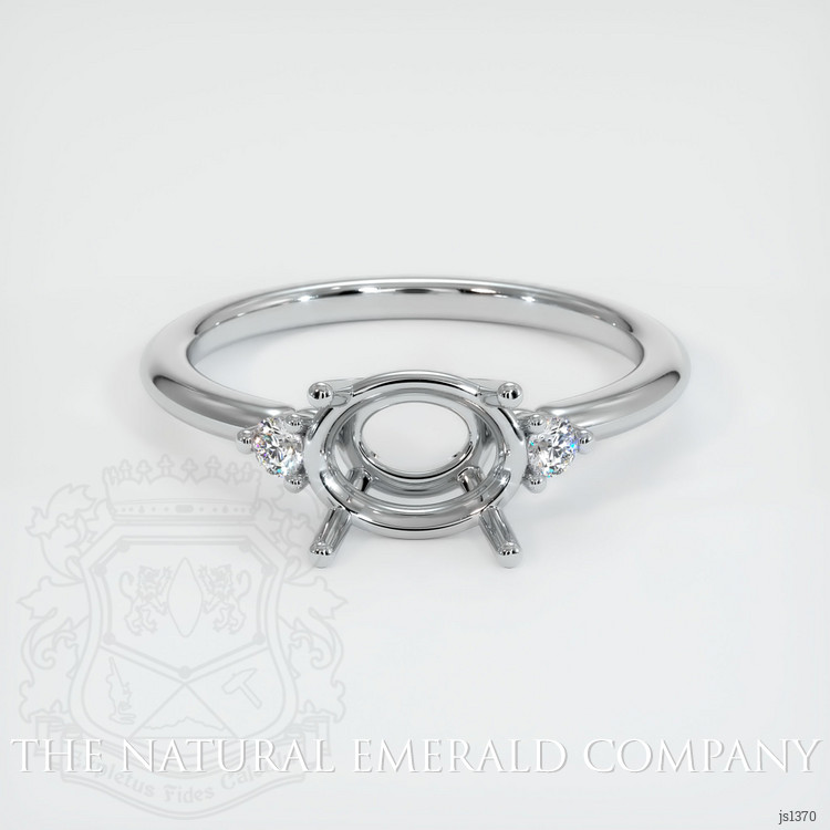 Platinum 950 Three Stone Ring Setting