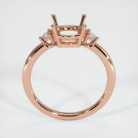 14K Rose Gold Three Stone Ring Setting Image