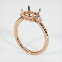 18K Rose Gold Three Stone Ring Setting Video