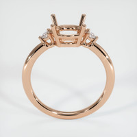18K Rose Gold Three Stone Ring Setting Image