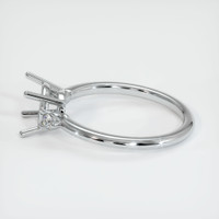 10K White Gold Three Stone Ring Setting Image