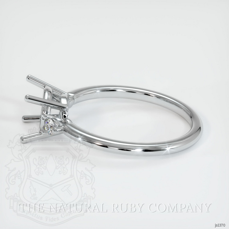 10K White Gold Three Stone Ring Setting