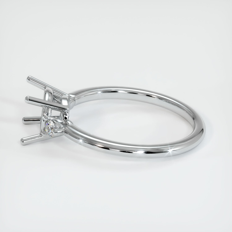 14K White Gold Three Stone Ring Setting