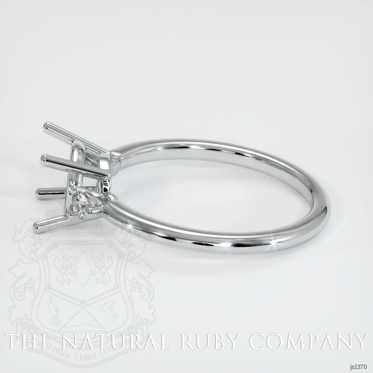 14K White Gold Three Stone Ring Setting