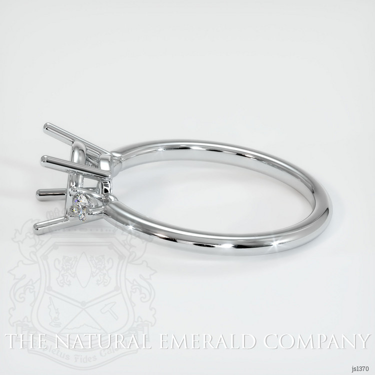 18K White Gold Three Stone Ring Setting