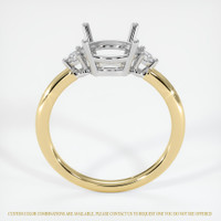 14K White & Yellow Three Stone Ring Setting Image