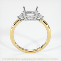 18K White & Yellow Three Stone Ring Setting Image