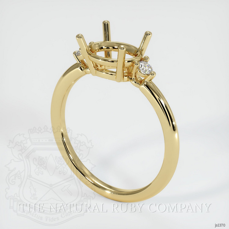 10K Yellow Gold Three Stone Ring Setting