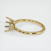 10K Yellow Gold Three Stone Ring Setting Image