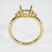 10K Yellow Gold Three Stone Ring Setting Image
