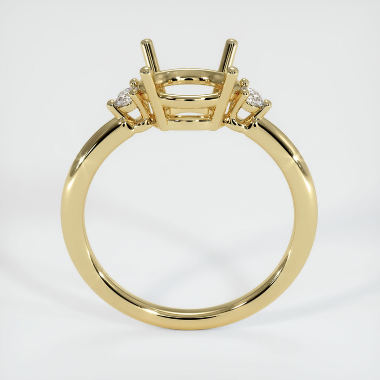 10K Yellow Gold Three Stone Ring Setting
