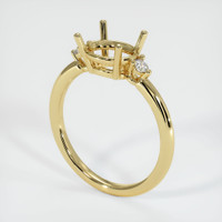 18K Yellow Gold Three Stone Ring Setting Video