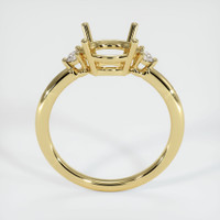 18K Yellow Gold Three Stone Ring Setting Image