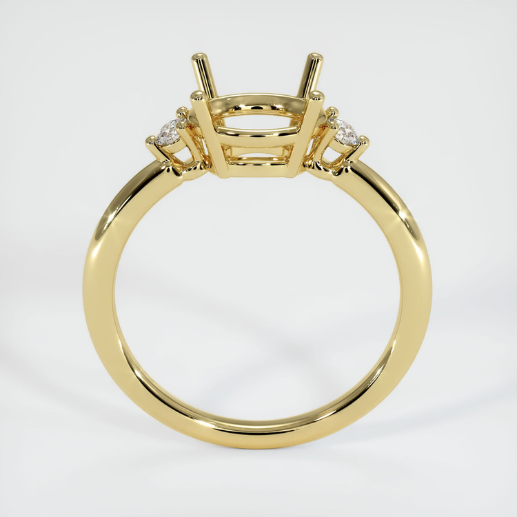 18K Yellow Gold Three Stone Ring Setting
