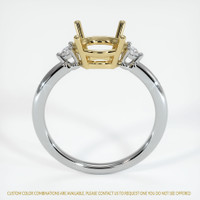 14K Yellow & White Three Stone Ring Setting Image