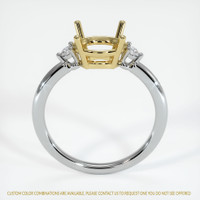 18K Yellow & White Three Stone Ring Setting Image