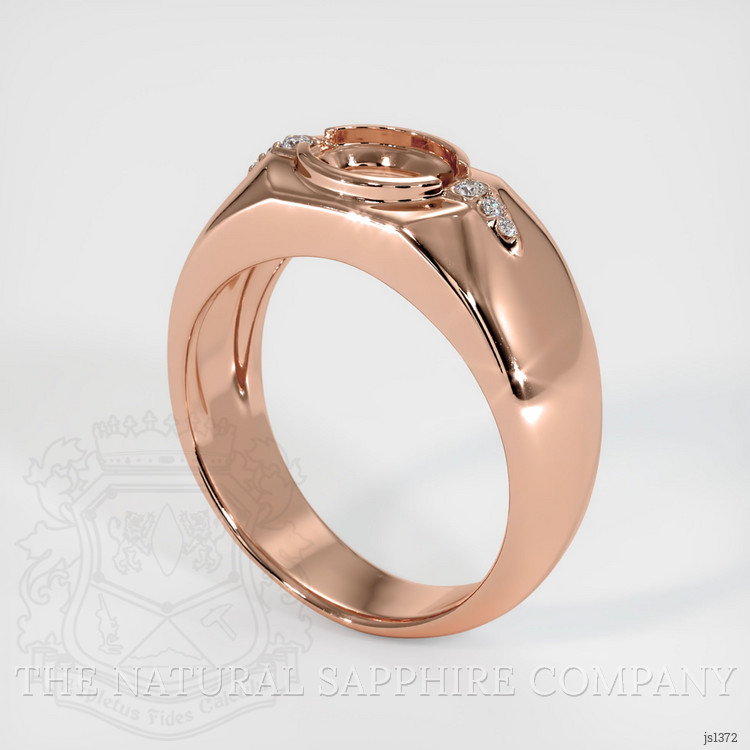14K Rose Gold Men's Ring Setting