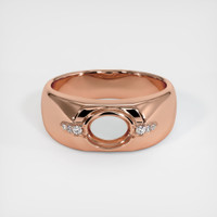 14K Rose Gold Men's Ring Setting Image