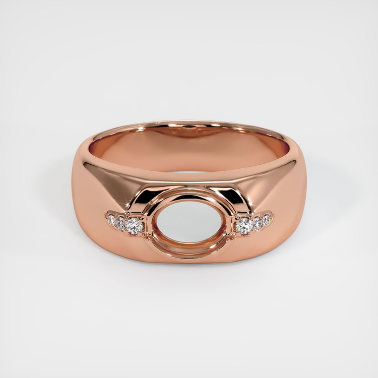 14K Rose Gold Men's Ring Setting