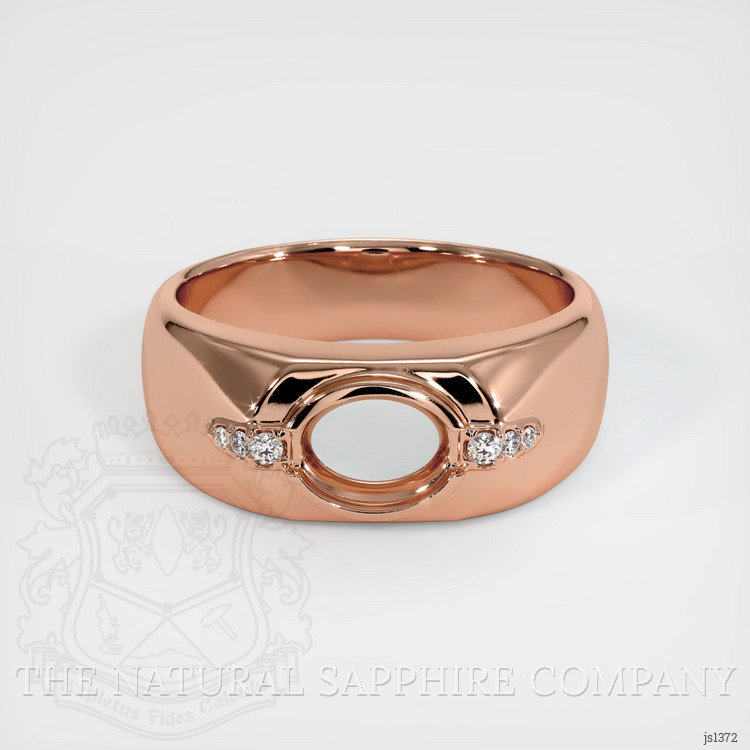 14K Rose Gold Men's Ring Setting