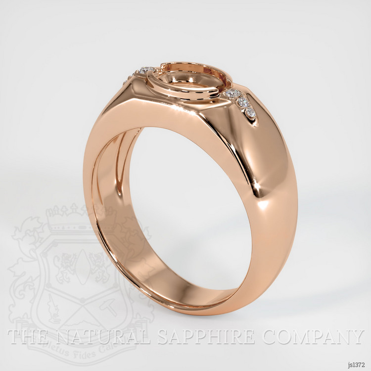 18K Rose Gold Men's Ring Setting