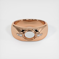 18K Rose Gold Men's Ring Setting Image