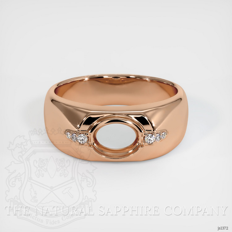 18K Rose Gold Men's Ring Setting