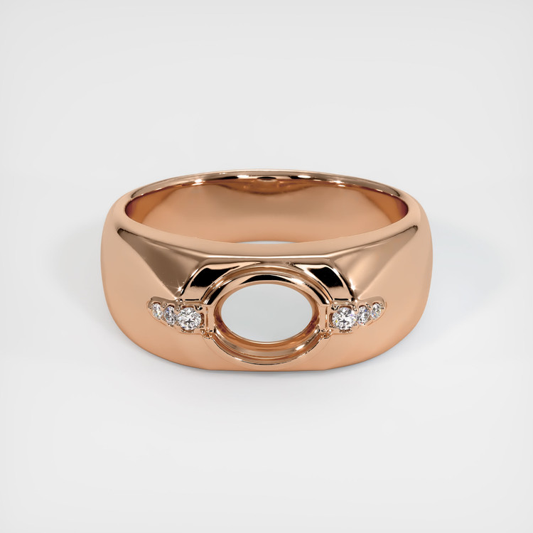 18K Rose Gold Men's Ring Setting