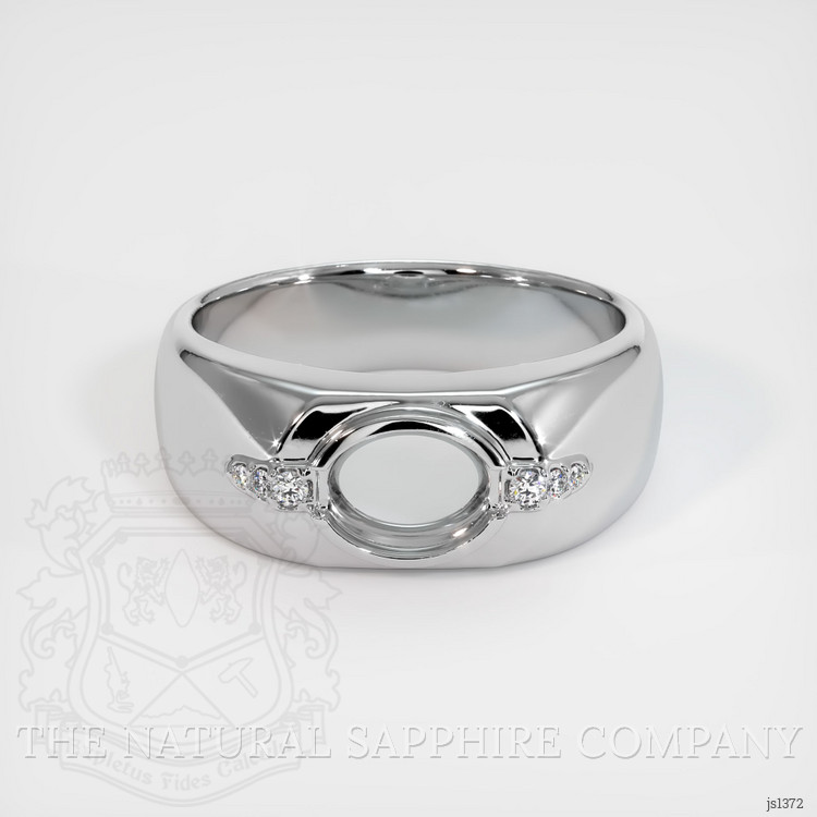 10K White Gold Men's Ring Setting