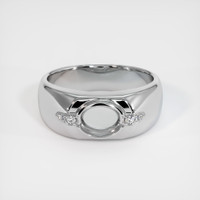 14K White Gold Men's Ring Setting Image