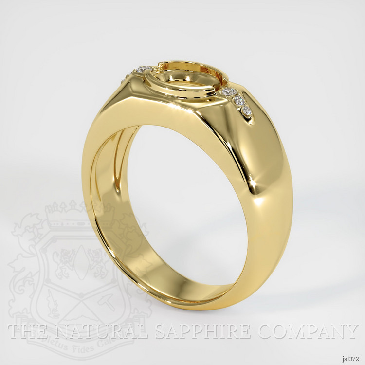 Men's Emerald Ring 3.85 Ct., 18K Yellow Gold