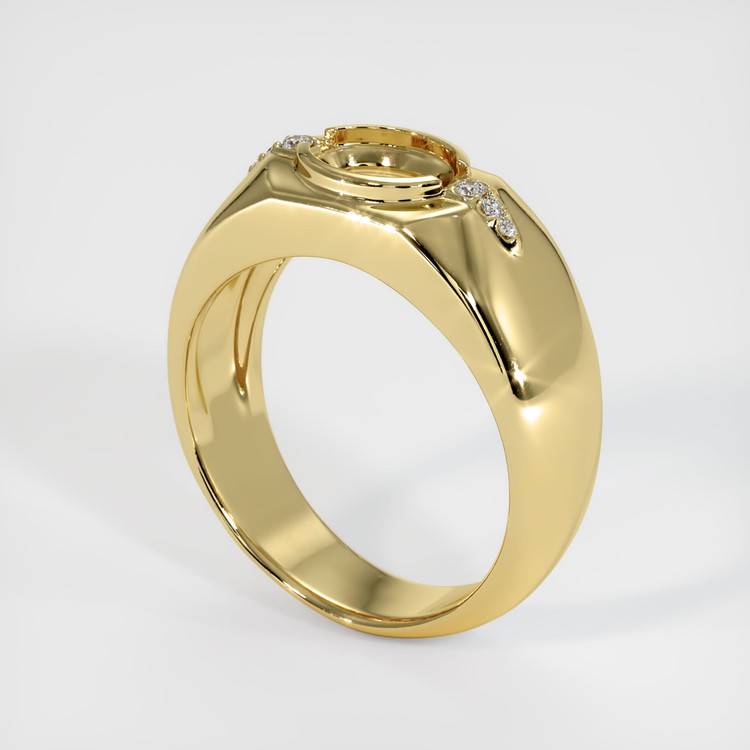 18K Yellow Gold Men's Ring Setting