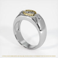 18K Yellow & White Men's Ring Setting Video