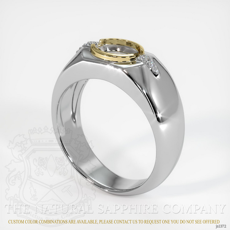 18K Yellow & White Men's Ring Setting