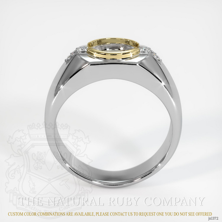 18K Yellow & White Men's Ring Setting