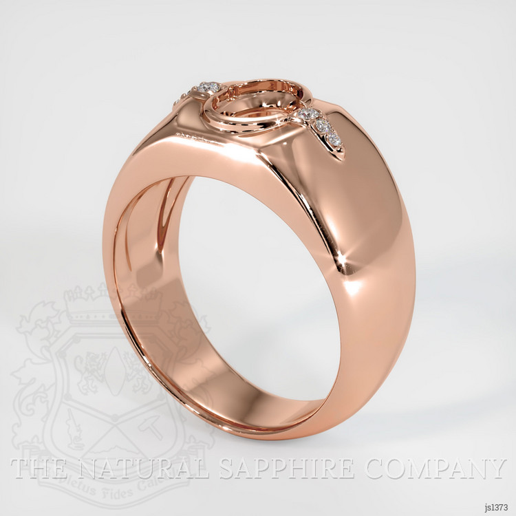 Men's Zircon Ring 1.37 Ct., 14K Rose Gold