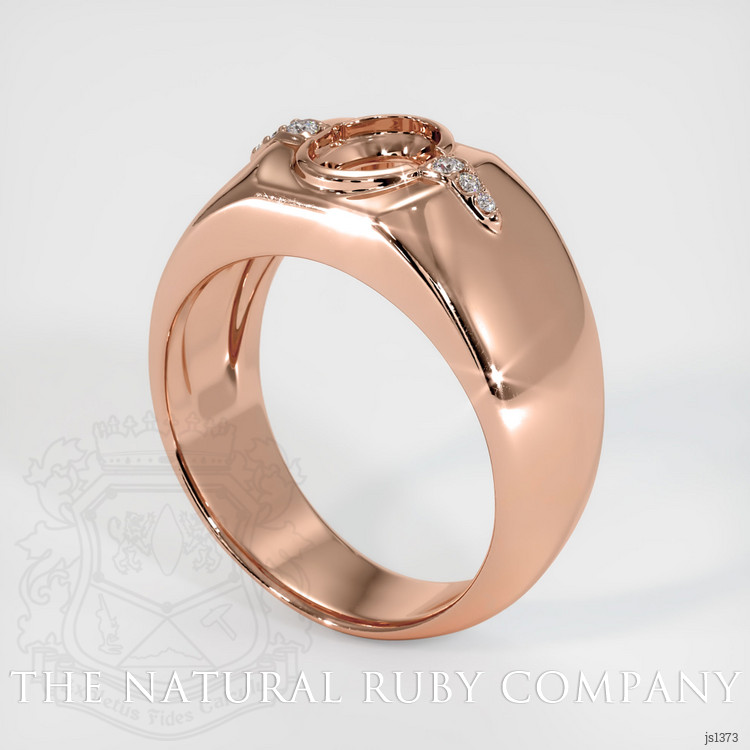 14K Rose Gold Men's Ring Setting
