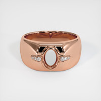 14K Rose Gold Men's Ring Setting Image