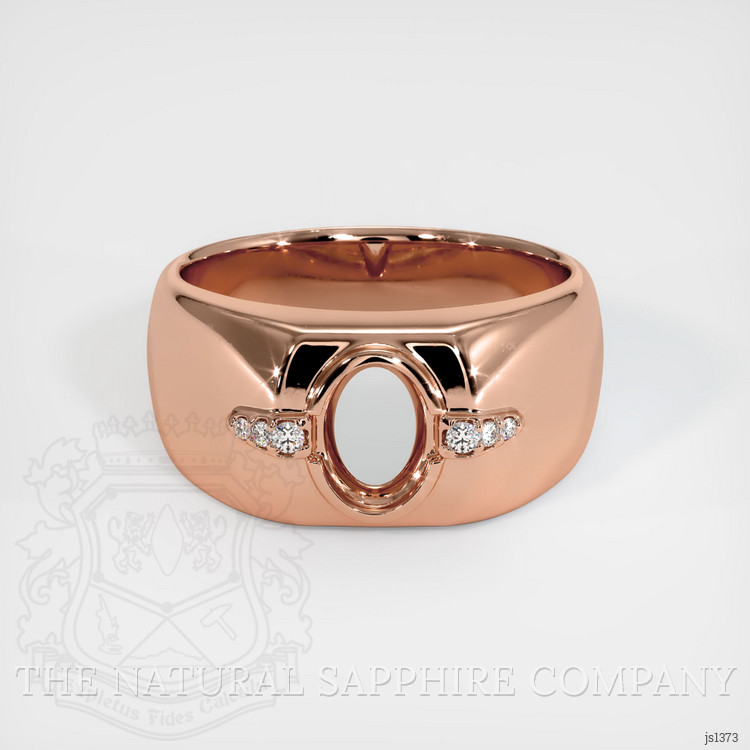 14K Rose Gold Men's Ring Setting