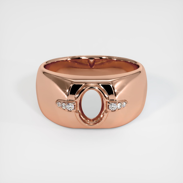 14K Rose Gold Men's Ring Setting