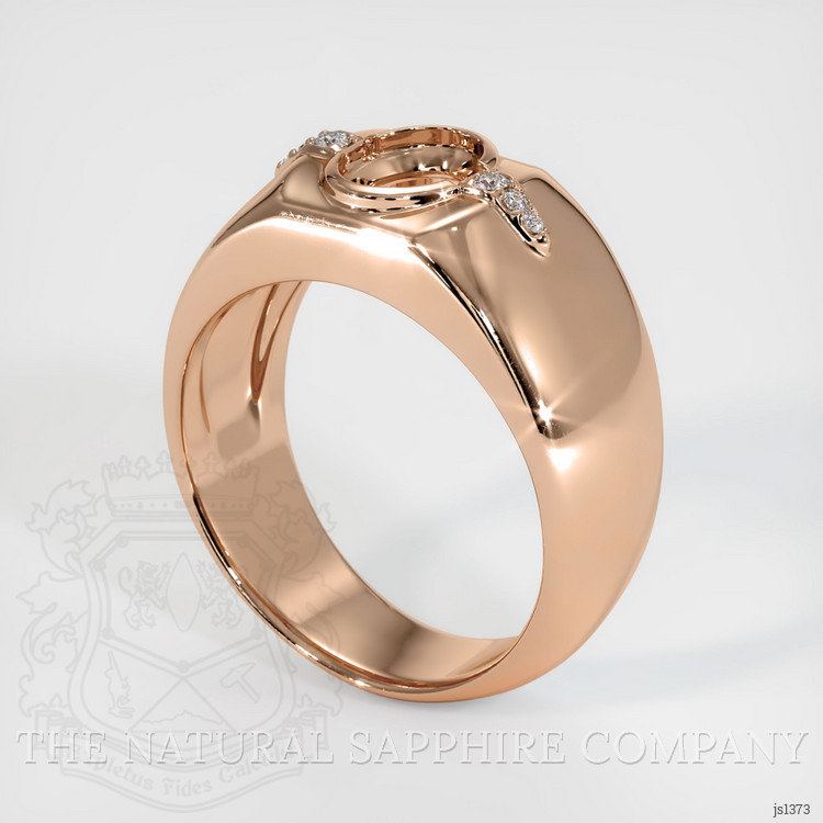 18K Rose Gold Men's Ring Setting