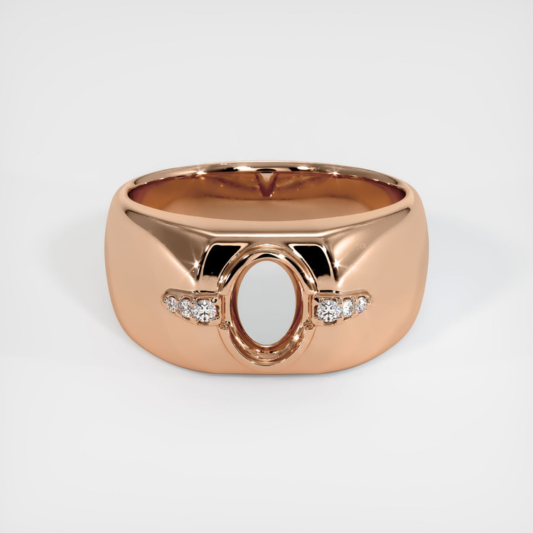 18K Rose Gold Men's Ring Setting