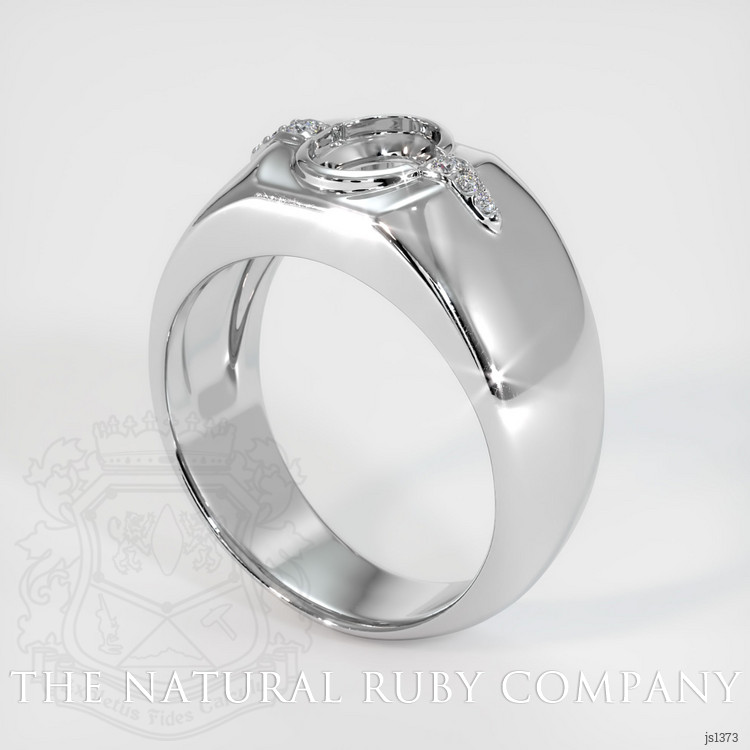 14K White Gold Men's Ring Setting