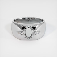 14K White Gold Men's Ring Setting Image