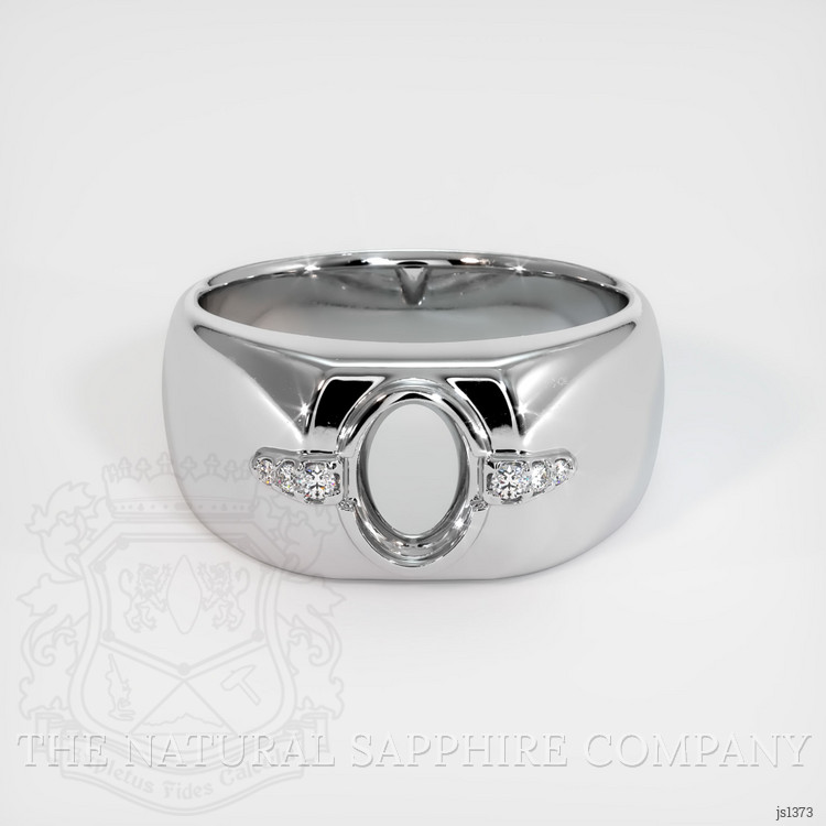 14K White Gold Men's Ring Setting