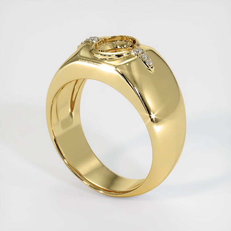 18K Yellow Gold Men's Ring Setting
