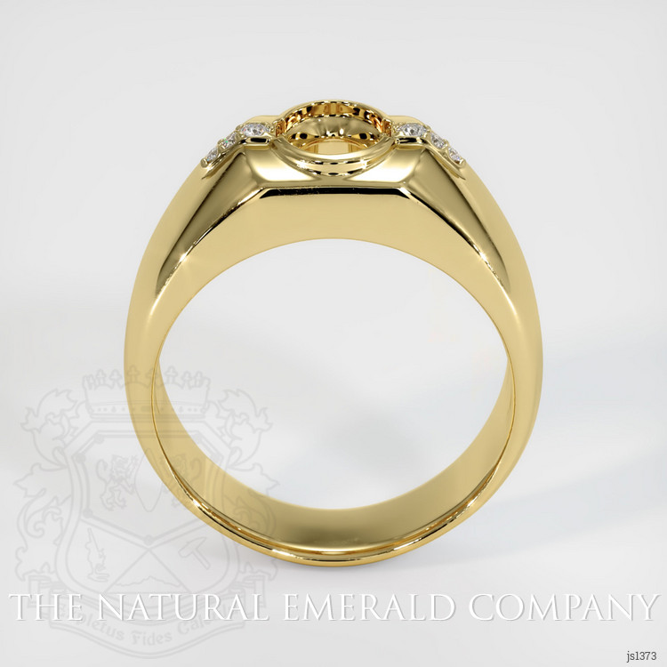 18K Yellow Gold Side Stones Ring Setting #JS1332Y18