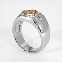 14K Yellow & White Men's Ring Setting Video