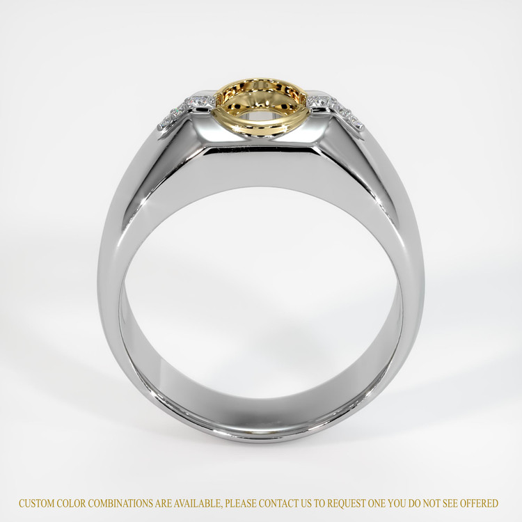 14K Yellow & White Men's Ring Setting