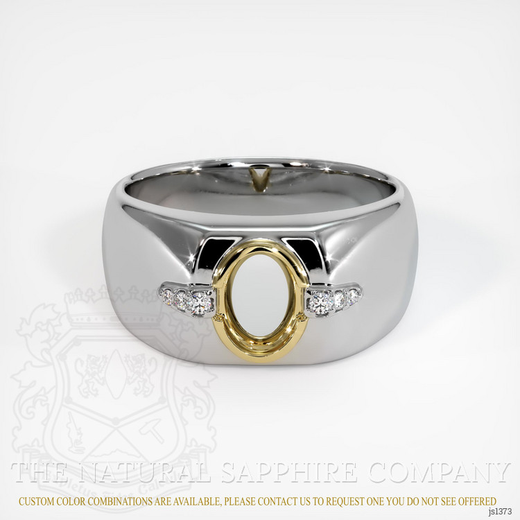 18K Yellow & White Men's Ring Setting